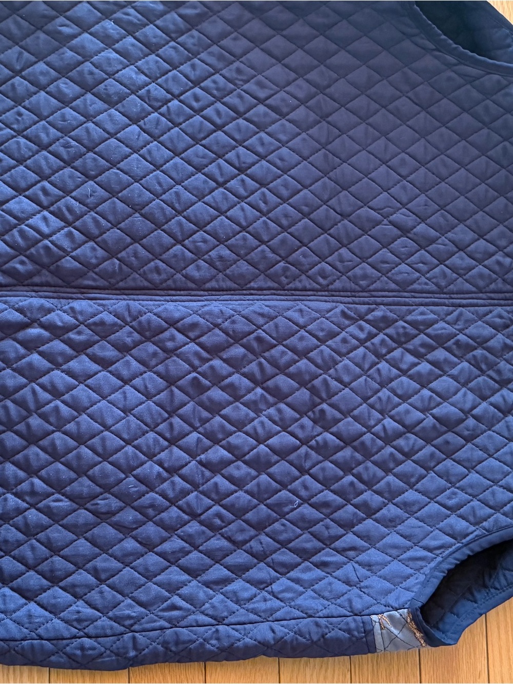 Quilted Navy Men's /women’s Vest - Classic Lightweight Layer from Kyrgyzstan